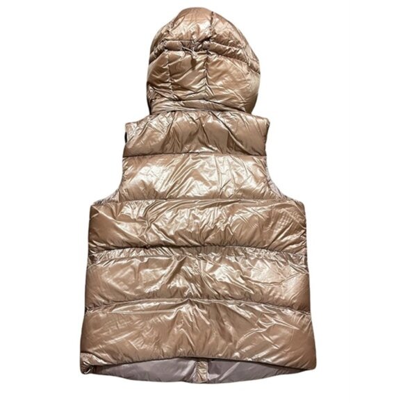 Athleta Sportswear Lofty Down Woman's Puffer Metallic Pink Vest - Picture 7 of 8